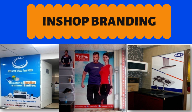 In-shop branding and promotional display example