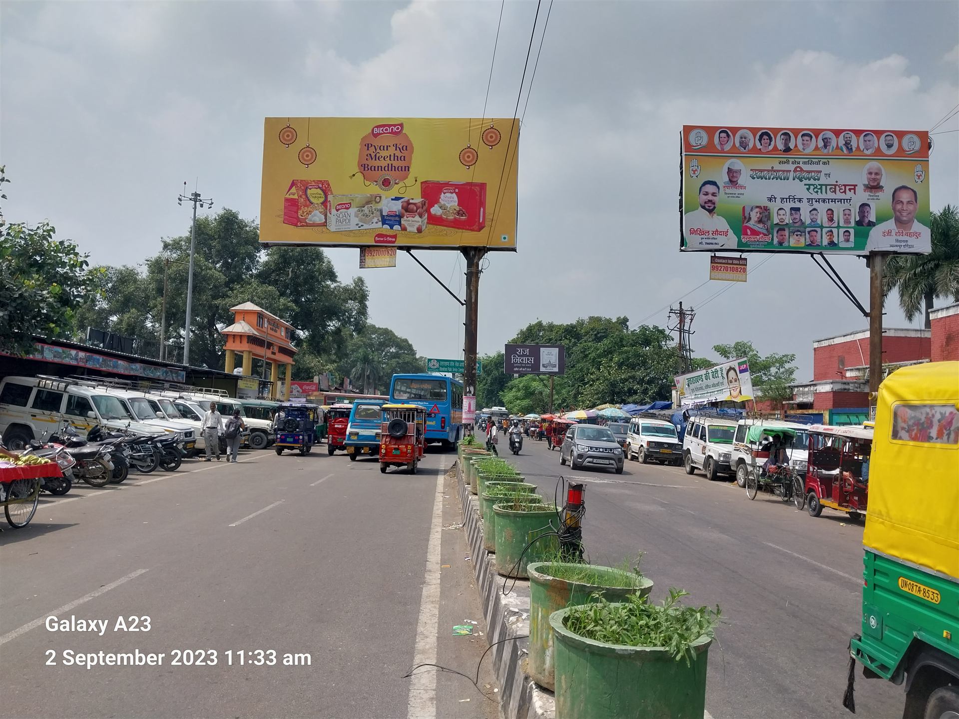 Unipole advertising coverage for Haldwani and Roorkee